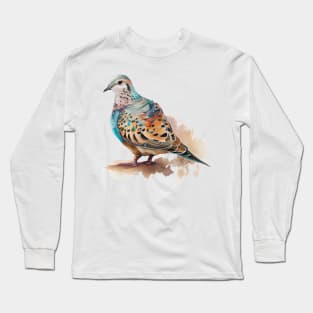 Turtle Dove Watercolor Long Sleeve T-Shirt